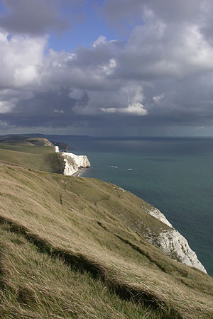 The view east to Bats Head and beyond